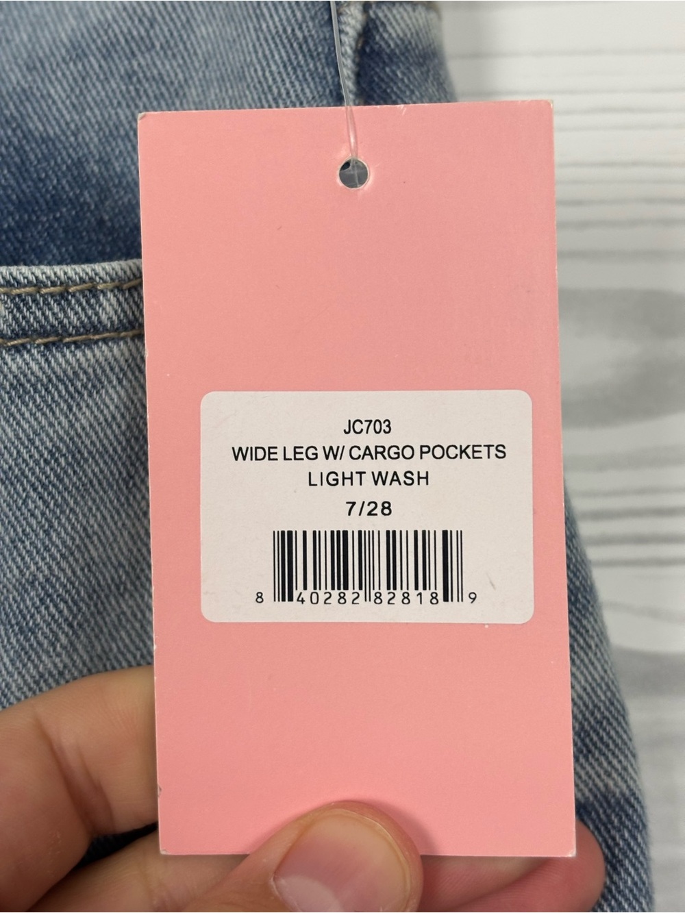 Juicy Couture Abbot wide leg cargo jeans Y2K JUICY spell out NWT Size 7/28 - Picture 6 of 10